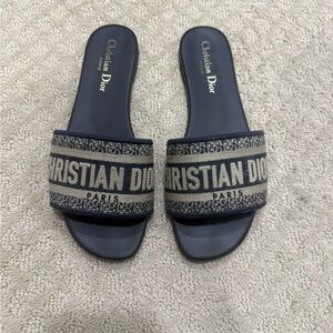 Dior Navy and Beige Sandals
